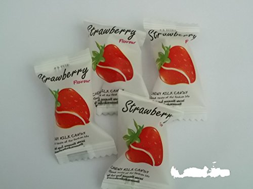 Haoliyuan Chewy Milk Candy Strawberry Flavour 100 Pcs X 0.13 Oz.