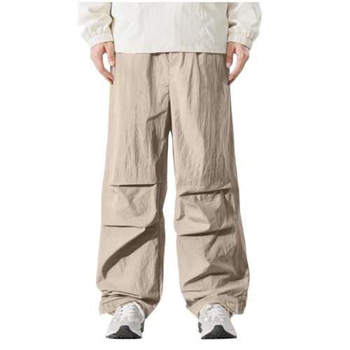 Men Baggy Cargo Pants Teen Boys Y2k Fashion Hiphop Skateboarding Sweatpant Streetwear Wide Leg Sun Protection Clothes