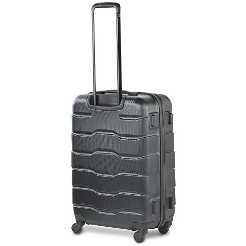 Vonhaus Suitcase Set, Black 3Pc Lightweight Wheeled Luggage, Abs Plastic Carry On Or Check In Travel Case, Durable Hard Shell W/ 4 Spinner Wheels, Built In Lock & Handle, Small/Medium/Large Holdall - 4