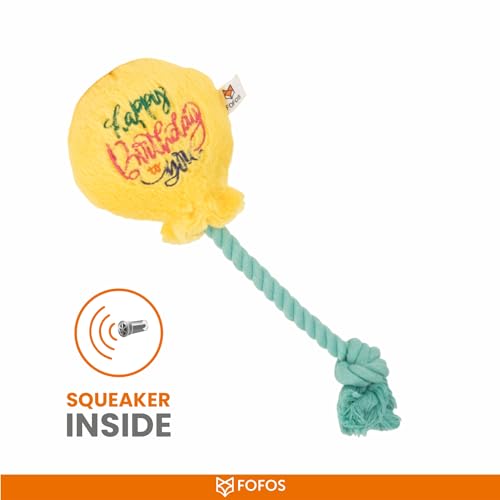 Image of BarkButler x Fofos Birthday Balloon Plush - Soft & Squeaky Toys for Dogs, Dog Toys for Medium Dogs (0-20kgs) - Multicoloured