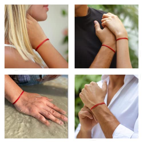 Wax Nylon Cord Bracelet For Men Or Women - Surfer Friendship String Unisex Adult Waterproof Boy Girl Gift (One Size, Red) #TOP1