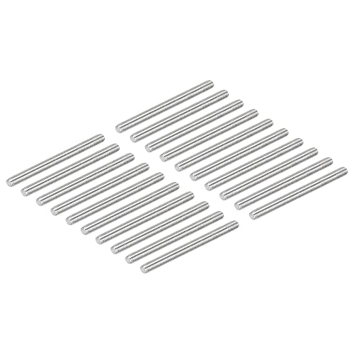 DMiotech 20Pack M6x80mm Fully Threaded Rod 304 Stainless Steel Right Hand Threads Rod Bar Studs Clamps and U-Bolts
