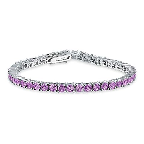 Bling Jewelry Pulsera De Tenis de CZ Lavanda Púrpura Cover