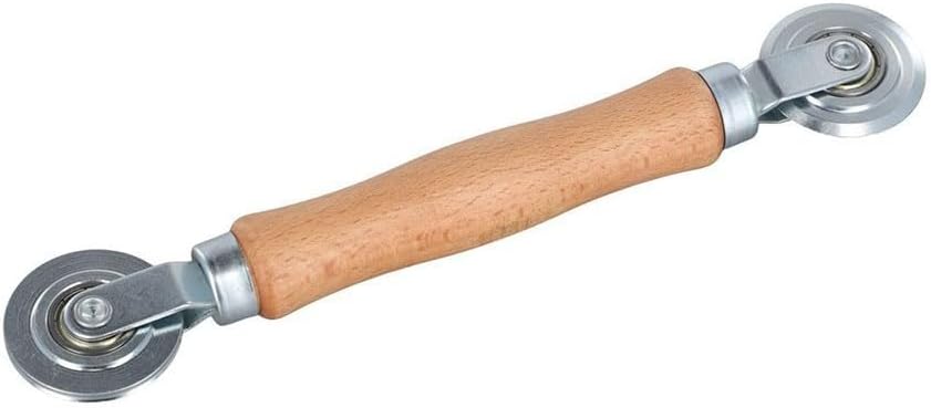 Screen Door Spline Roller Tool for Window Screens, Handheld Installation Wheel with Ergonomic Handle, Plastic/Metal/Wood, Fits Spline Replacement and Mesh Repair, Home Kitchen Utility, 19.5–22.5 cm