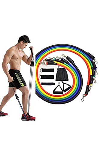 Slipt Direnç Lastiği Seti 11 Parça – Fitness, Pilates, Evde Spor ve Vücut Geliştirme Egzersiz Seti