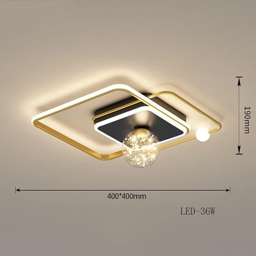 Plafonnier Lustre LED Gradation Télécommande avec Cadre Acrylique Chic - 6