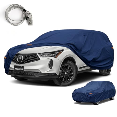 Image of Kaugung Heavy Duty SUV Car Cover Custom Fit Acura RDX from 2007 to 2025, Waterproof All Weather Resistant Outdoor Sun Rain Dust Snow Protection with Anti-Theft Lock.