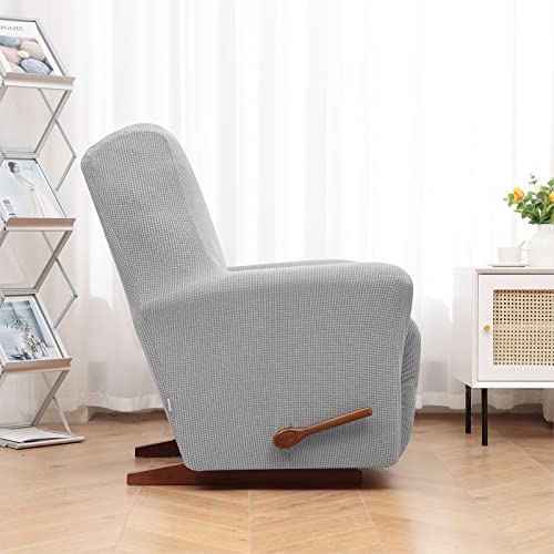 Kekuou Recliner Chair Covers Lazy Boy Recliner Covers Stretch Couch Cover Slipcovers 1 Piece Furniture Protector With Elastic Bottom For Dog,Kids.(Recliner, Silver) #TOP2