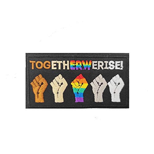3.5'' Juneteenth Together WE Rise Embroidered Iron on Patch BLM Black Lives Matter Sticker