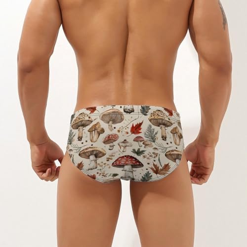 Mushrooms Men's Swim Briefs Low Waist Bikini Swimsuit Underwear Beach Swimwear2
