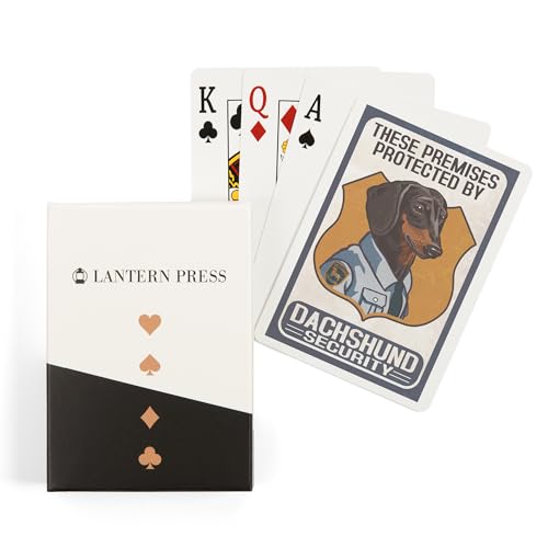 Lantern Press Baraja de Póker con Diseño de Perro Dachshund