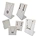 6-Pack White Leatherette Pendant Chain Necklace Display Stand 3.5" Tall Leaning Earring Stand Jewelry Display