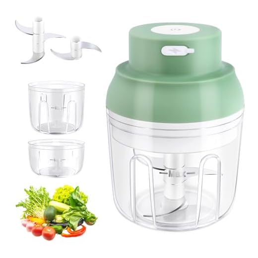 Electric Chopper, 250 ml Multi Chopper Garlic Press, Wireless Mini Onion Cutter, Rechargeable for Vegetables, Fruits, Onions