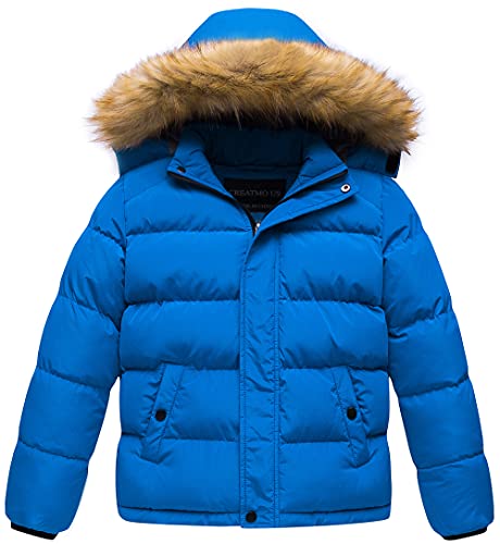 Image of CREATMO US Boy's Water Resistant Winter Coats Warm Fleece Lined Outwear Windbreaker Ski Jacket
