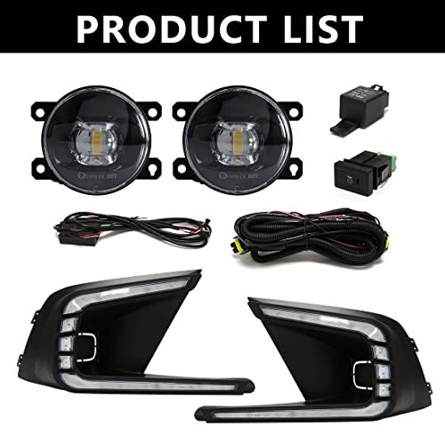 Vgetting Led Daytime Running Light For Honda Civic 2021 2022 2023 Fog Lamp Tri-Colors Drl With Led Light Blub Civic Sedan Led Light With Bezel #TOP1
