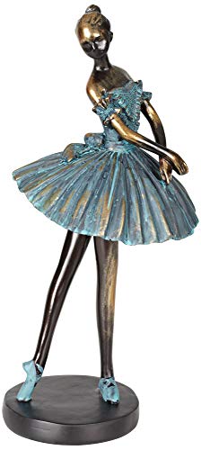 Dahlia Studios Ballerina 12" High Decorative Sculpture In Verde Bronze #TOP1