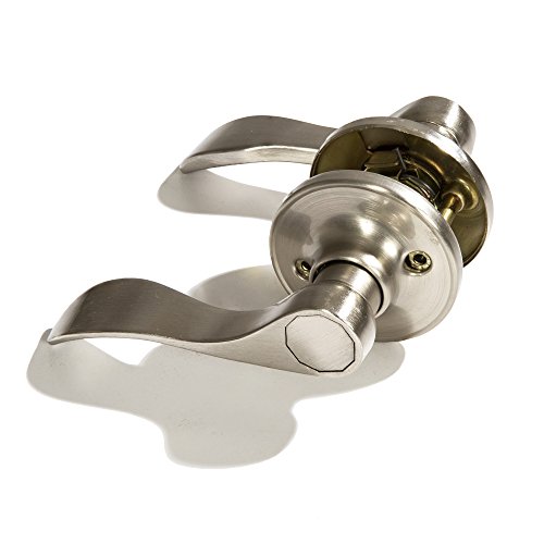 Ultra Hardware 44351 Lexington Wave Lever Passage, Satin Nickel - Thumbnail 2