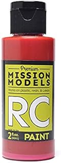 Mission Models MMRC-003 Water-Based RC Paint, 2 oz Bottle, Red