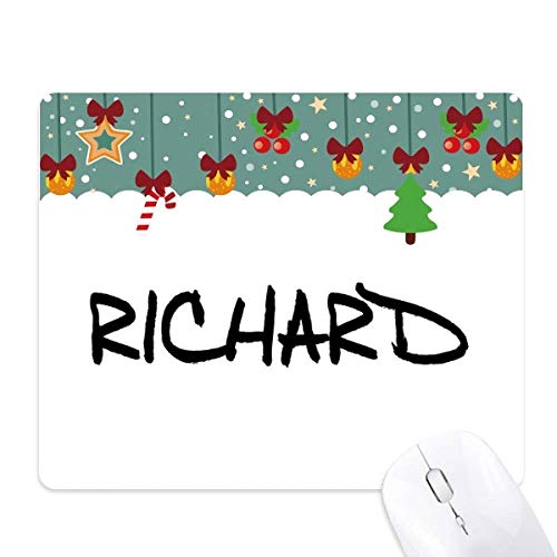 Tapis de souris écriture manuscrite anglaise Richard tapis de bureau de Noël