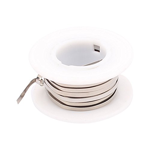 Aexit 5M 16.4Ft Furnace Parts & Accessories 0.2x2mm Nichrome Flat Heater Wire for Heating Heating