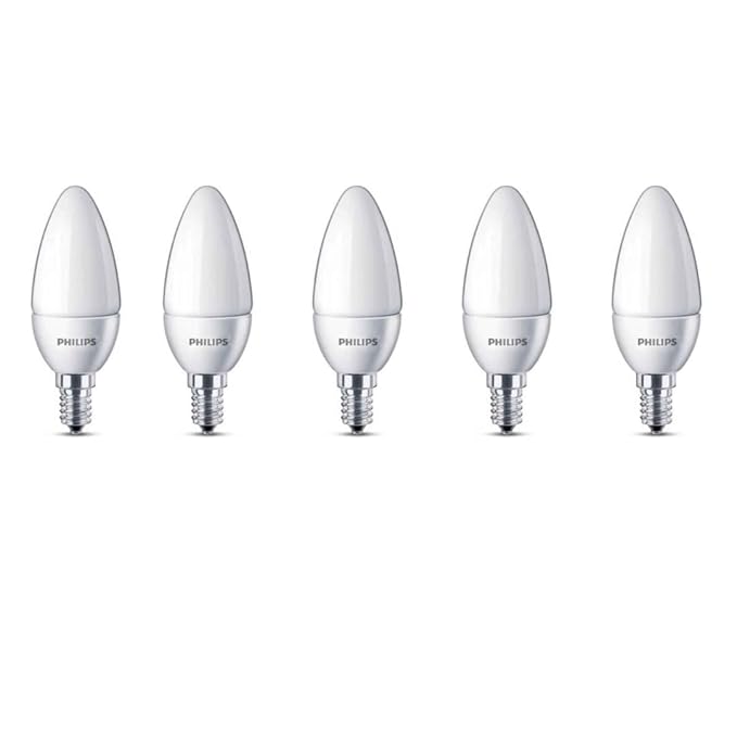 Philips Ace Saver Base E14 2.7-Watt LED Lamp (Pack of 5, Crystal White)