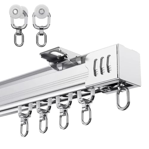 Tringle à rideau pour séparation de pièce en aluminium ajustable pour studio et salon