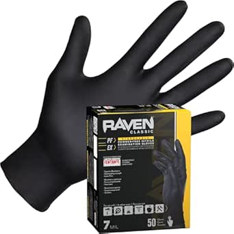 SAS Safety 66518-01 Raven Powder-Free Exam Grade Nitrile - 6 mil 50 ...