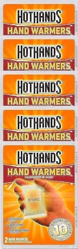 HotHands Hand Warmers 10 count (5 pack with 2 warmers per pack)