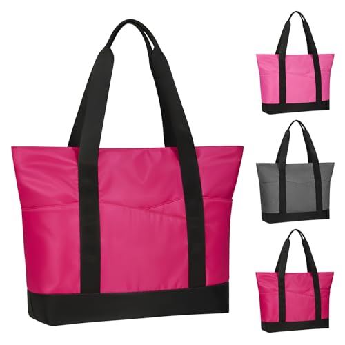 Large Travel Tote Bag for Women with Laptop Compartments and Zipper,Commuter Tote for Daily Work Shopping