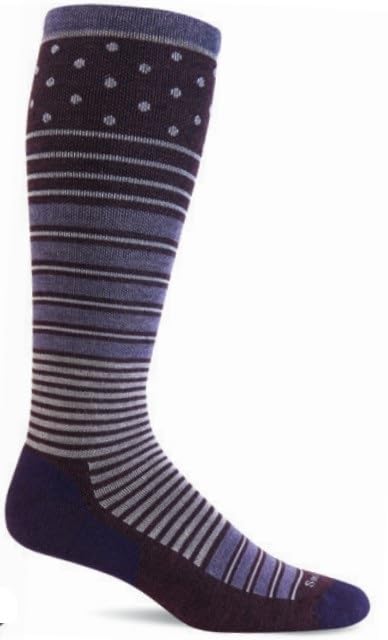 Sockwell Women's Twister Firm Graduated Compression Sock, Blackberry - M/L