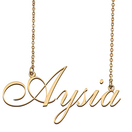 HUAN XUN Customized Simple My Name Necklace Jewelry Gifts for Women Aysia