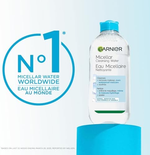 Garnier SkinActive Micellar Cleansing Water All-in-1 Cleanser & Waterproof Makeup Remover, 3.4 Fluid Ounce - 5