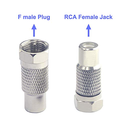Vce MD148N-2P 2 Pack Atari Adapter, Phono Rca Female To F Type Male Rf Connector Coaxial Adapter thumb #1