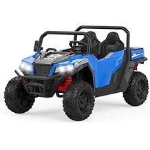 24V Ride on Dump Truck with Remote Control, Electric Dump Bed & Extra Shovel, Ride on Tractors Car with Music Player, Key Start, Gift for Kids