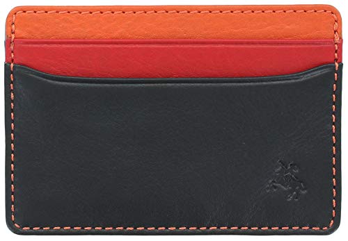 VISCONTI Spectrum Collection Tatum Slim Leather Card Holder RFID Blocking SP59 Black