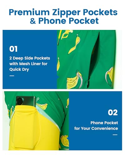 Image of maamgic 2 in 1 Mens Swim Trunks 7 Inch Swim Shorts Swim Suits Board Shorts