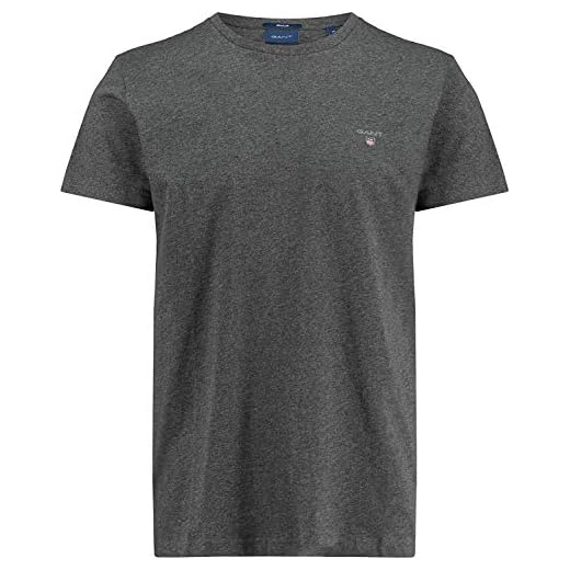 GANT Herr original Ss T-shirt, Grå (Antracit Melange 95), S