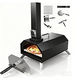 Pizza Oven Outdoor 12' Portable Pellet Pizza Stove Wood Fired Stainless Steel...