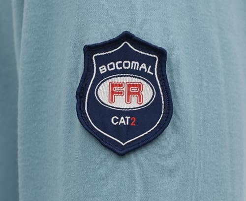 Image of BOCOMAL FR Shirts Flame Resistant Shirt 5.5oz 100% Cotton Light Weight CAT2 Fire Retardant Henley Shirts