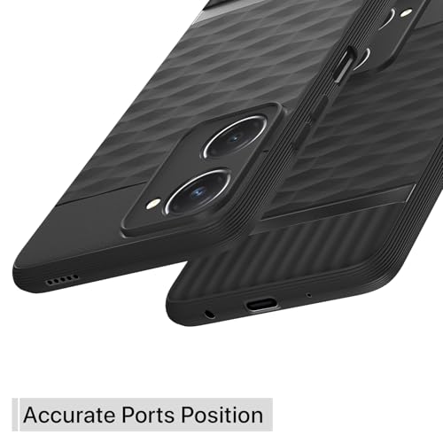 Image of Pikkme Back Cover for iQOO Z9 Lite 5G / Vivo T3 Lite 5G / Vivo Y18 / Y18e / Y03 Camera Protection 3D Hexa Cube Design Silicone Protective Bumper Case (Black)