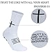 Meudid 6 Pairs Cross Grip Soccer Socks for US 6-13 - Anti-Slip Christian Socks with Bible Verse, Jesus Sports Sock for Football Training