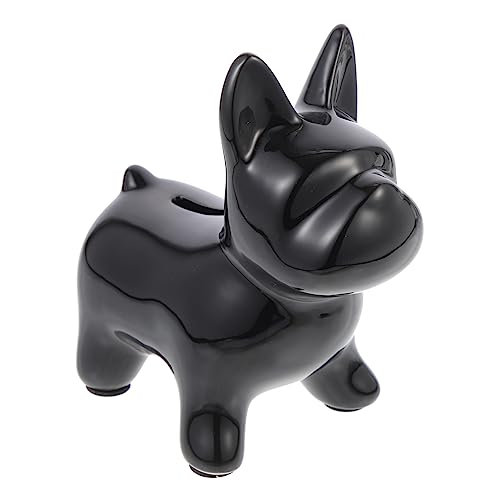 VANZACK Salvadanaio in Forma Cucciolo Bulldog Francese Scatola Soldi Creativa e Decorativa per Casa Regalo Compleanno Educativo