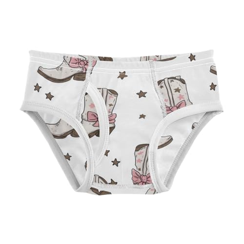 Wusikd Cowgirl Boots Boys' Underwear Cotton Pink Bows Stars Boys Briefs Soft Toddler Underwear 2T