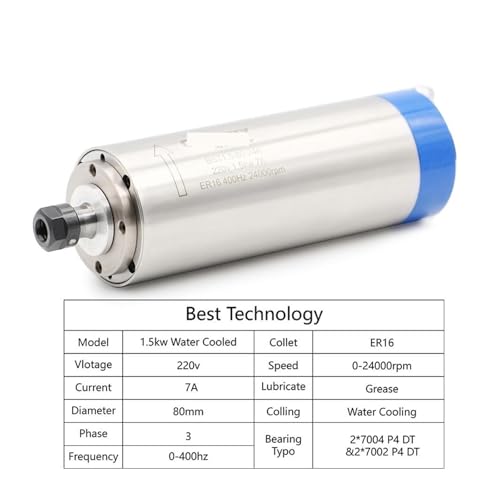 Moteur de broche refroidi par eau ER16 résistant aux vibrations CNC - 2