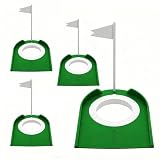 Esforzarse 4 Stück Golf Puttingbecher mit Flagge - Golf Putting Cup für Indoor & Outdoor, Übungshilfe Indoor, Übungsbecher für Rasen, Hof, Büro, Wiese, Zubehör Geschenk