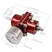 OXCANO 0-140 PSI Universal Adjustable Fuel Pressure Regulator With Gauge Hose 6AN FPR Kit Aluminum Red