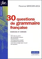 Trente questions grammaire française np 2091911208 Book Cover