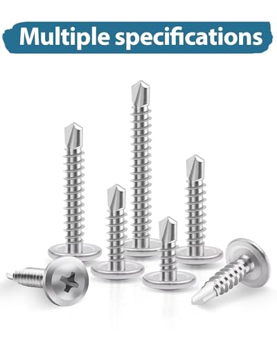 100 Stück M4.2 x 38 mm Selbstschneidende Schrauben Metall, Leryati Hochfeste 410 Edelstahl Selbstschneidend Blechschrauben, Phillips Kopf Selbst Bohrschrauben Selbstbohrende Senkkopf Schrauben