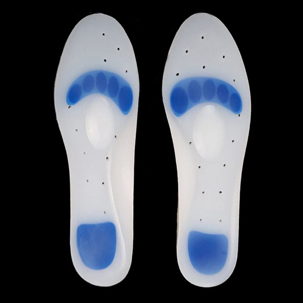 Soletta in Silicone Super Morbida per fascite Plantare Soletta Ammortizzante calcaneare(Size 45 to 46)