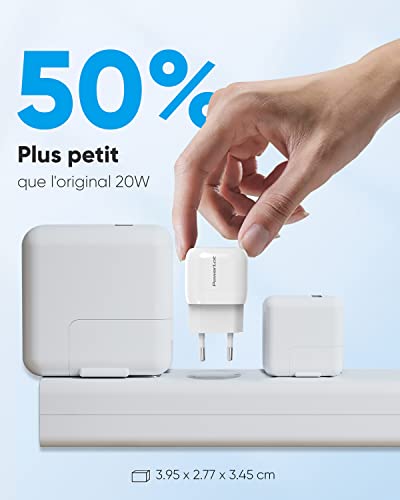 Mini chargeur USB C compact 20W pour charger iPhone et Galaxy - 6